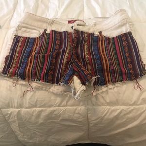 Forever 21 white denim shorts
